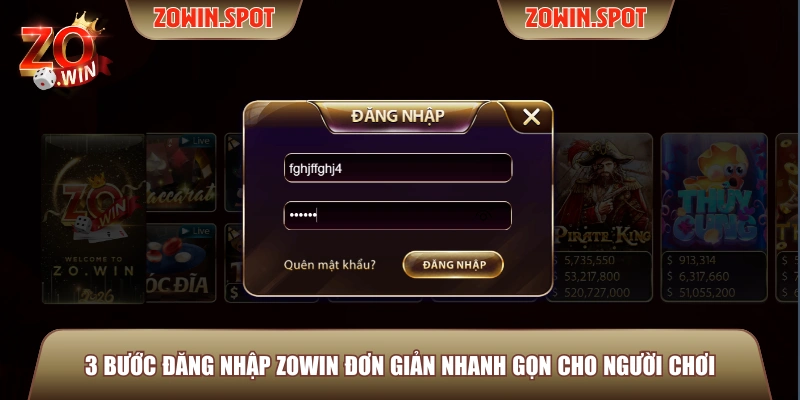 3 bước đăng nhập ZOWIN đơn giản nhanh gọn cho người chơi