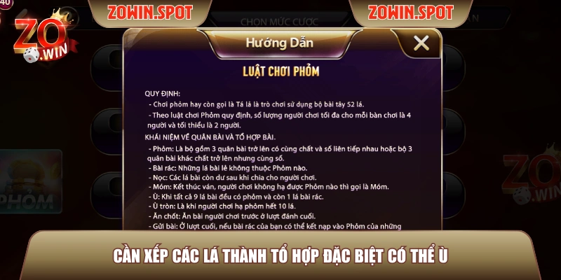 Cần xếp các lá thành tổ hợp đặc biệt có thể Ù