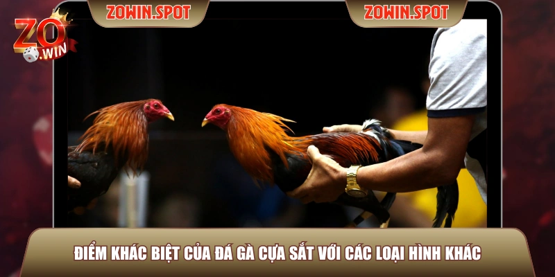 Điểm khác biệt của đá gà cựa sắt với các loại hình khác
