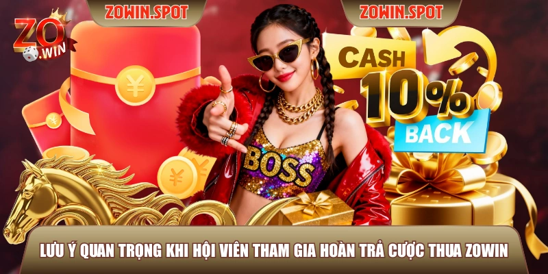 Lưu ý quan trọng khi hội viên tham gia hoàn trả cược thua ZOWIN