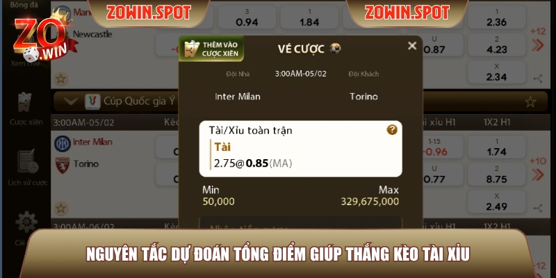 Nguyên tắc dự đoán tổng điểm giúp thắng kèo tài xỉu