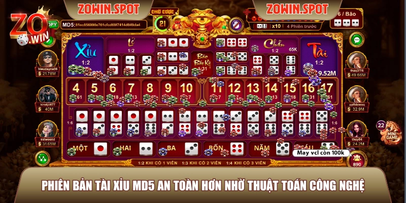 Phiên bản Tài Xỉu MD5 an toàn hơn nhờ thuật toán công nghệ