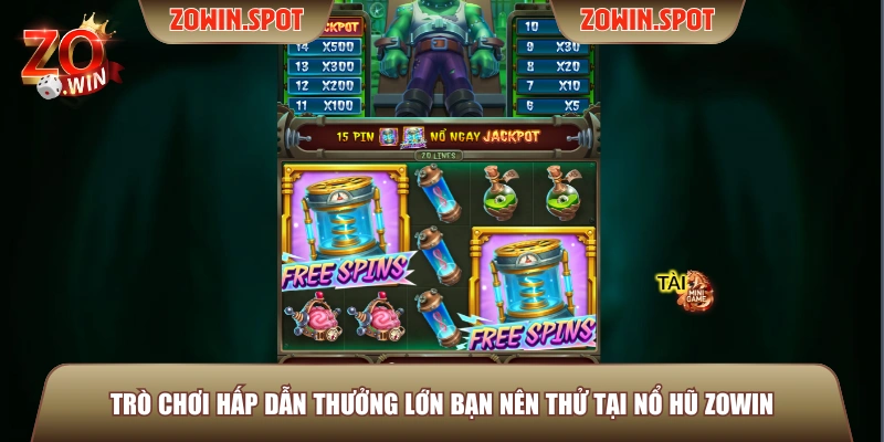 Trò chơi hấp dẫn thưởng lớn bạn nên thử tại nổ hũ ZOWIN